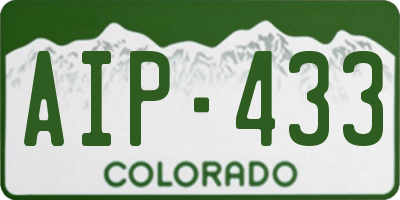 CO license plate AIP433