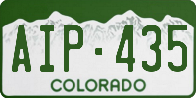 CO license plate AIP435