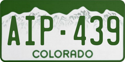 CO license plate AIP439