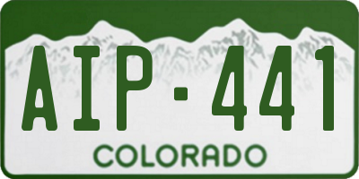 CO license plate AIP441