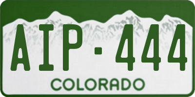 CO license plate AIP444