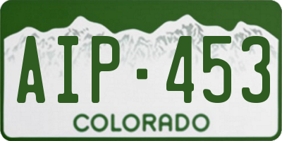 CO license plate AIP453