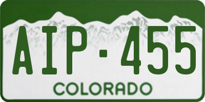 CO license plate AIP455