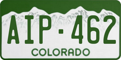 CO license plate AIP462
