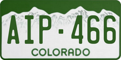 CO license plate AIP466