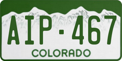 CO license plate AIP467