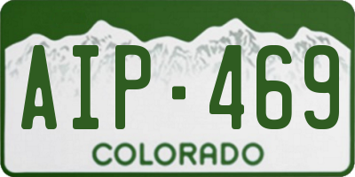 CO license plate AIP469