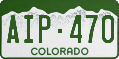 CO license plate AIP470