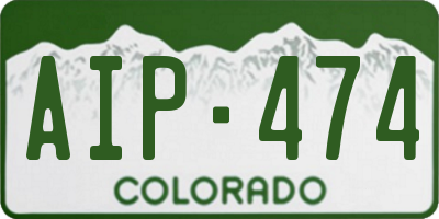 CO license plate AIP474