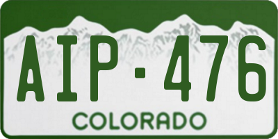 CO license plate AIP476