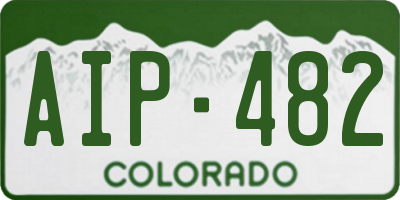 CO license plate AIP482