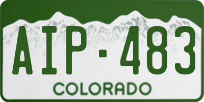 CO license plate AIP483