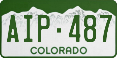CO license plate AIP487