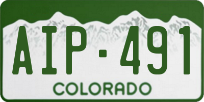 CO license plate AIP491