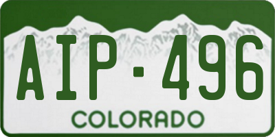 CO license plate AIP496