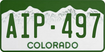 CO license plate AIP497