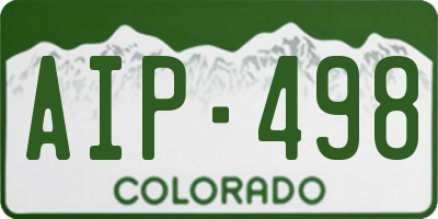 CO license plate AIP498