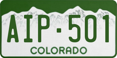 CO license plate AIP501