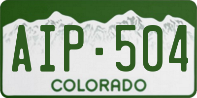 CO license plate AIP504
