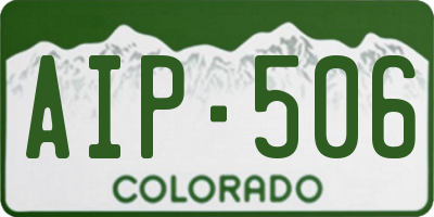 CO license plate AIP506