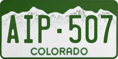CO license plate AIP507