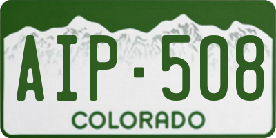 CO license plate AIP508