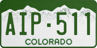CO license plate AIP511