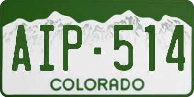 CO license plate AIP514