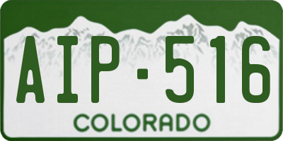 CO license plate AIP516