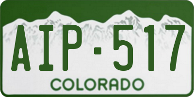 CO license plate AIP517
