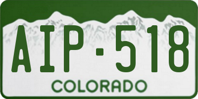 CO license plate AIP518