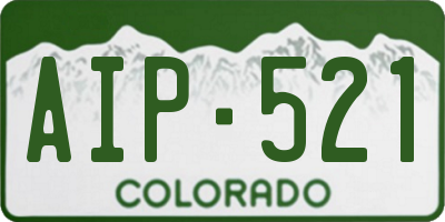 CO license plate AIP521