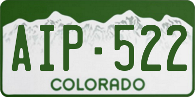 CO license plate AIP522
