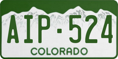 CO license plate AIP524