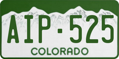 CO license plate AIP525