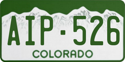 CO license plate AIP526