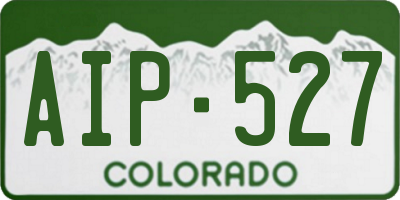 CO license plate AIP527