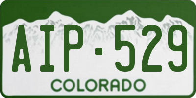 CO license plate AIP529