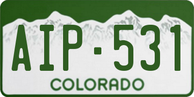 CO license plate AIP531