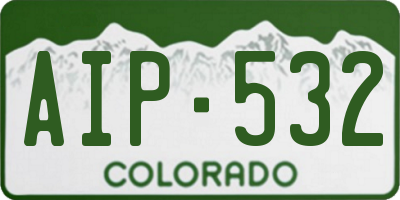 CO license plate AIP532