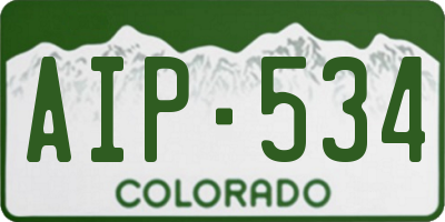CO license plate AIP534