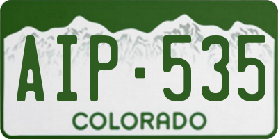 CO license plate AIP535