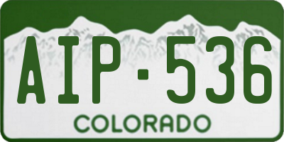 CO license plate AIP536