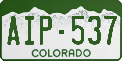 CO license plate AIP537