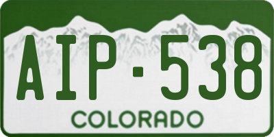 CO license plate AIP538