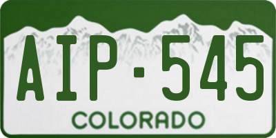CO license plate AIP545