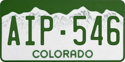 CO license plate AIP546