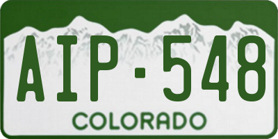 CO license plate AIP548