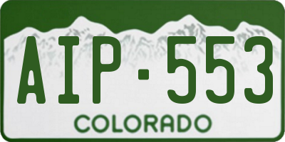CO license plate AIP553