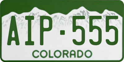 CO license plate AIP555
